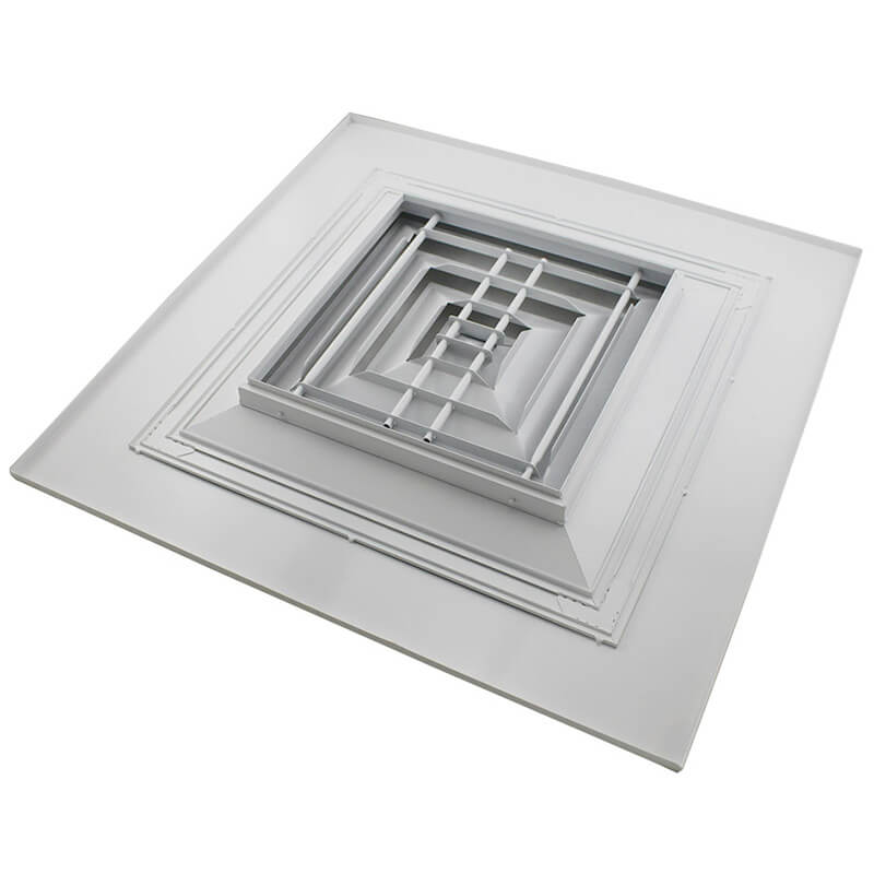 SD-A5 Square Ceiling Diffuser,air conditioning diffuser size,Curved blade square air diffuser