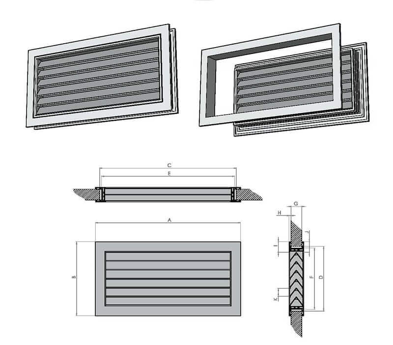 door grille drawing