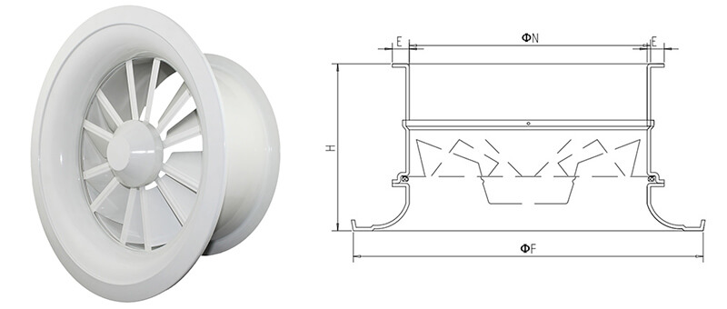 swirl air diffuser