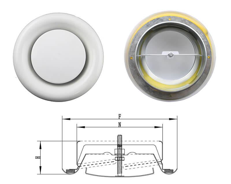 disc valve hvac drawing