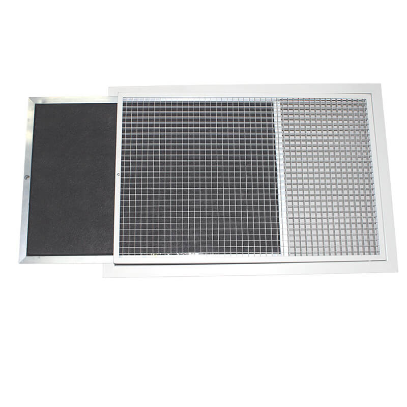 EG-AU Door-hinged eggcrate grille c/w removable G3 filter, aluminun eggcrate air grille, eggcrate grille supplier