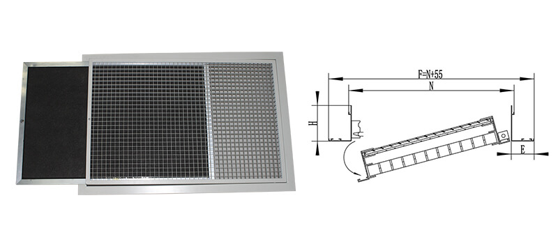 eggcrate air grille drawing