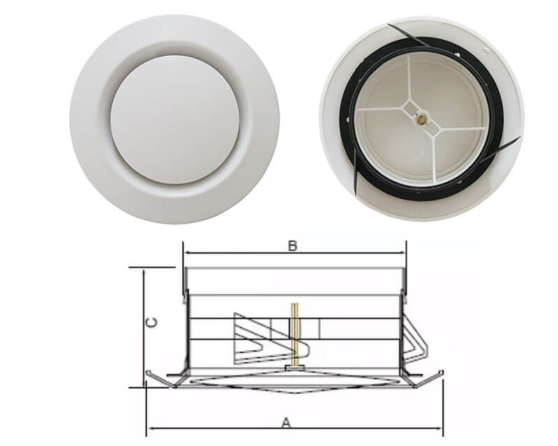 DV-P1 air disc valve drawing