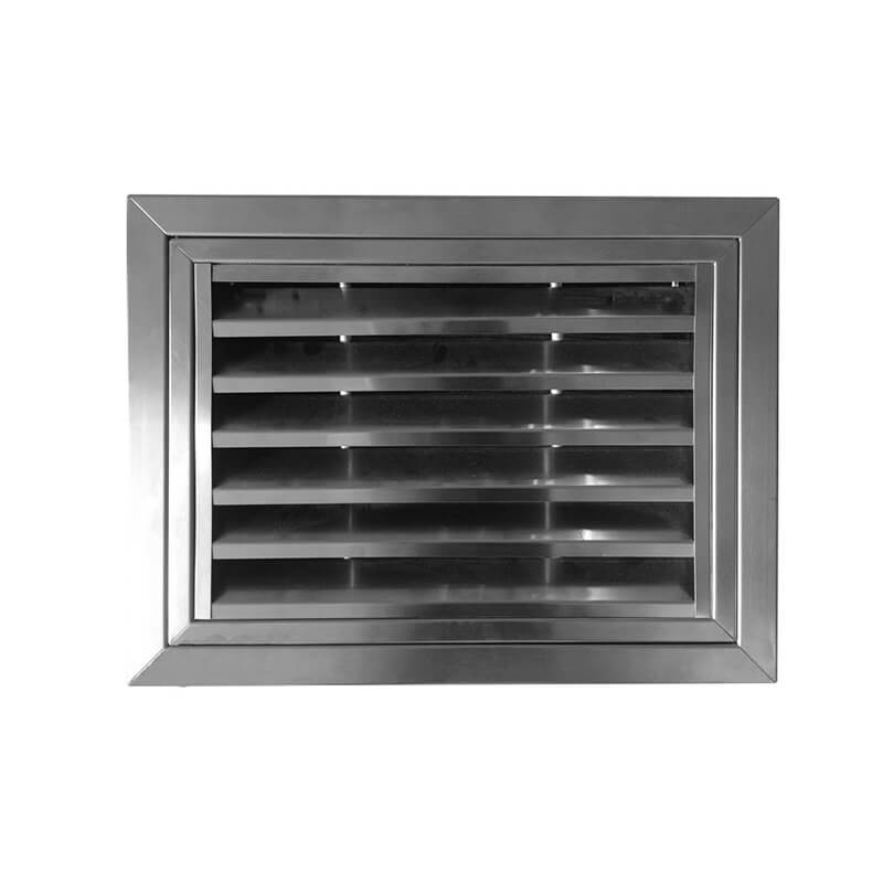 Grille murale inox pour plénum FRS-WBK 2-51